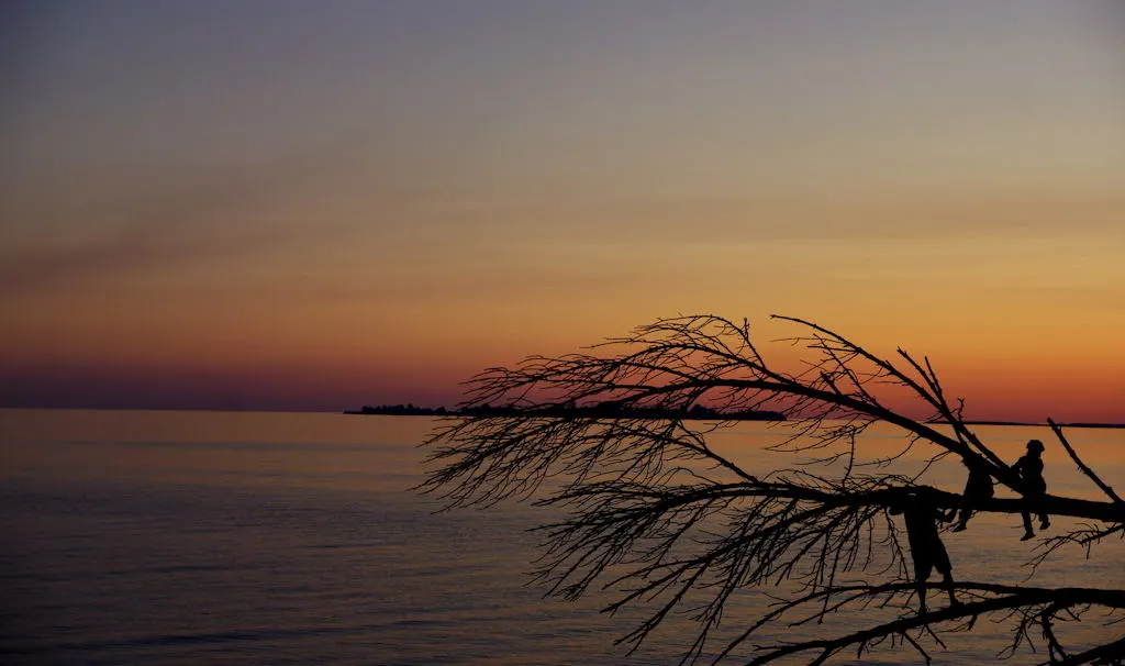 Presqu'ile Provincial Park at sunset is a fabulous spot for camping on Lake Ontario.
