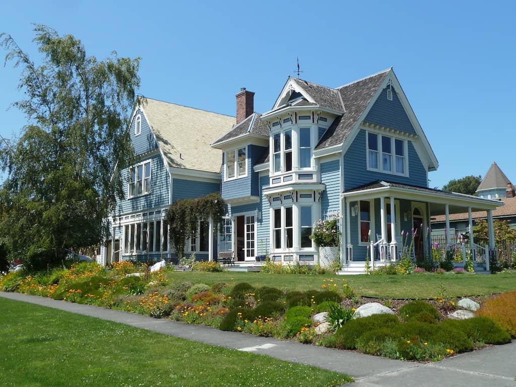 A Victorian home in uptown Port Townsend, Washington.