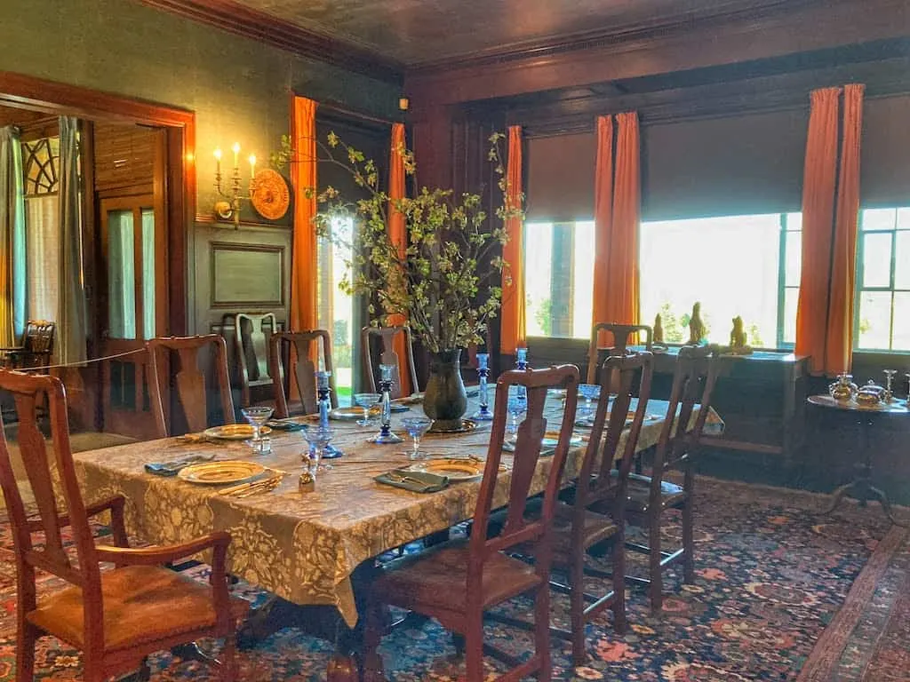 The dining room at Naumkeag in Stockbridge MA.