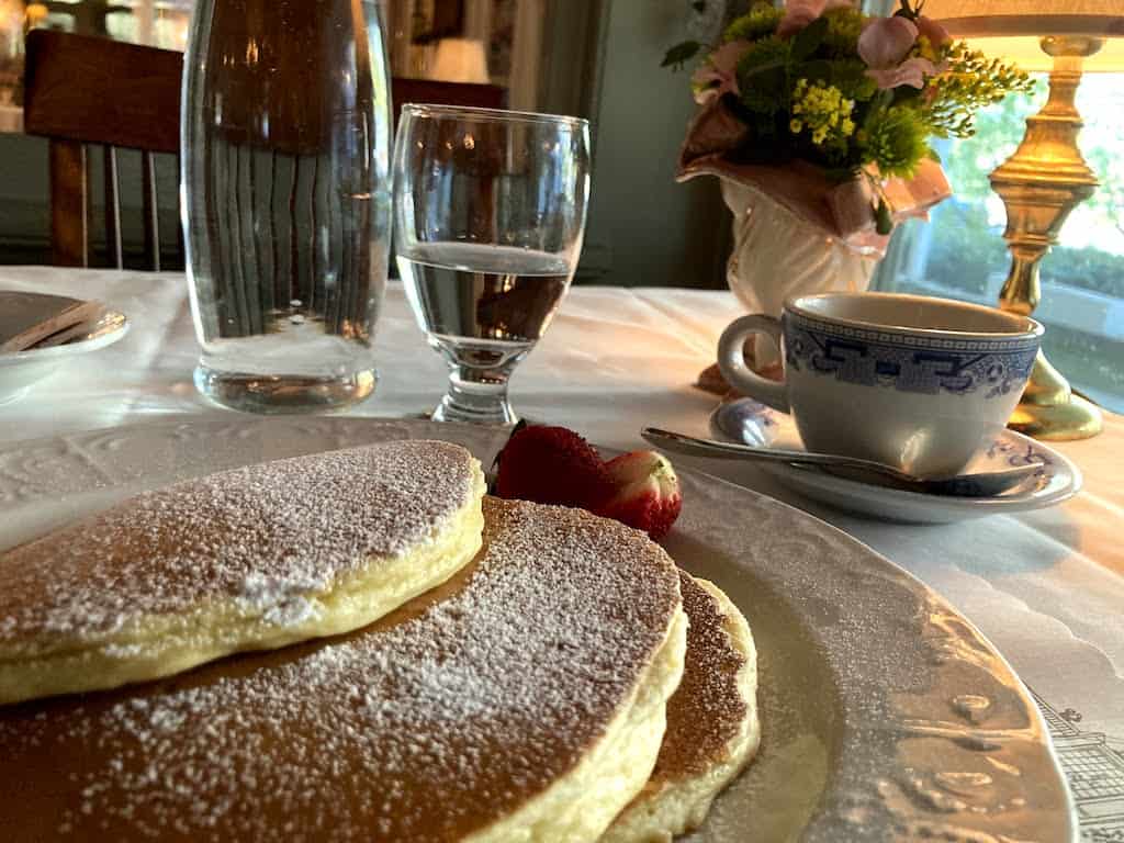 Pancake breakfast at the Red Lion Inn in Stockbridge, MA.