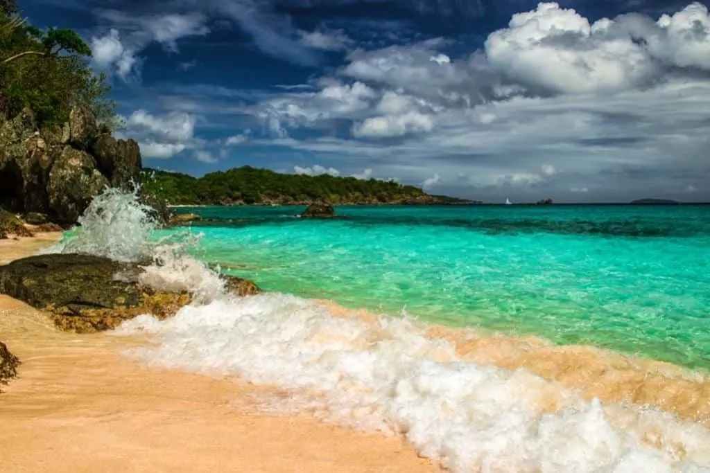 A shallow bay in Virgin Islands National Park.