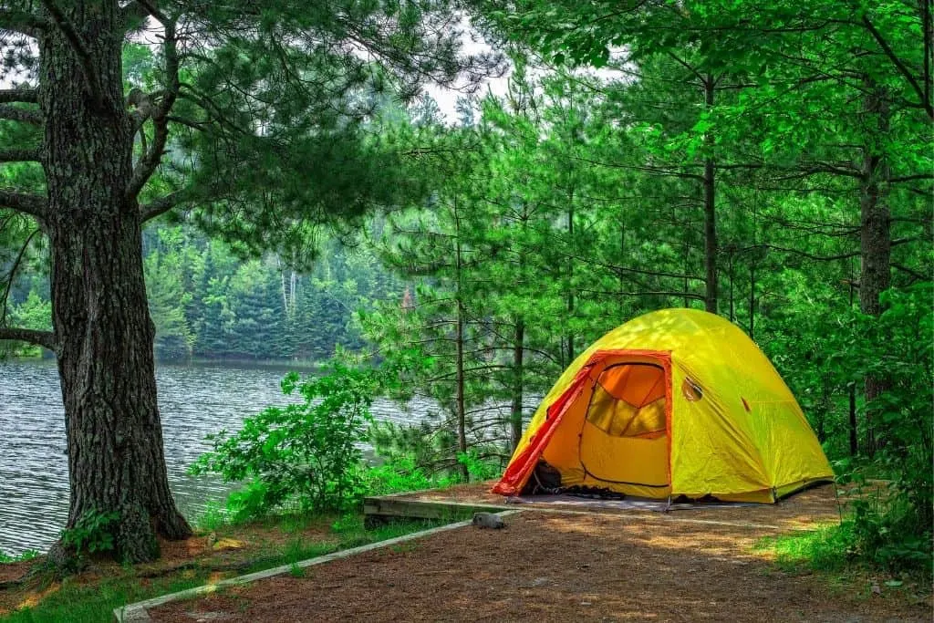 A campsite in Voyageurs National Park, Minnesota.