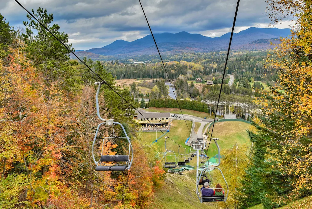 The Olympic Jumping Complex in Lake Placid, New York from the gondola.