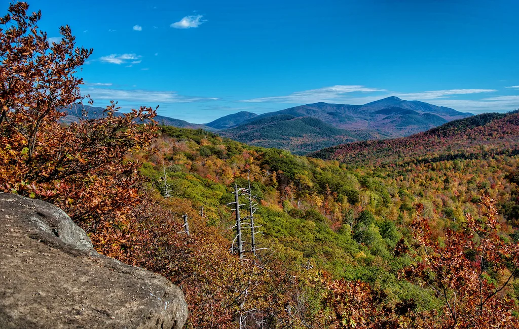 The view from the top of Owl's Head Mountain near Keene, New York.