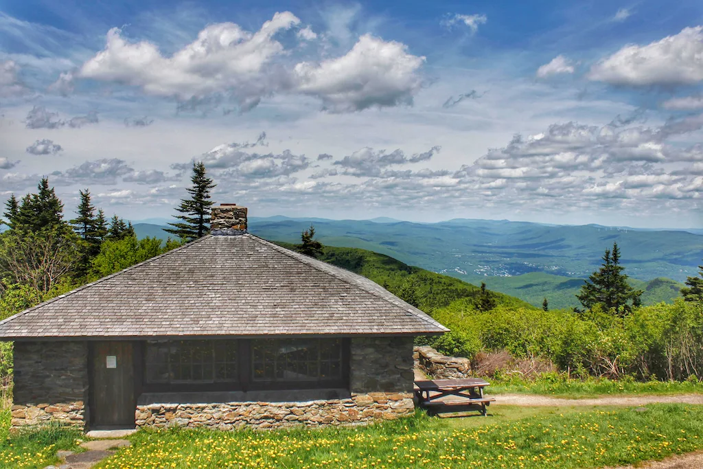 The view from the top of Mount Greylock in Massachusetts. 