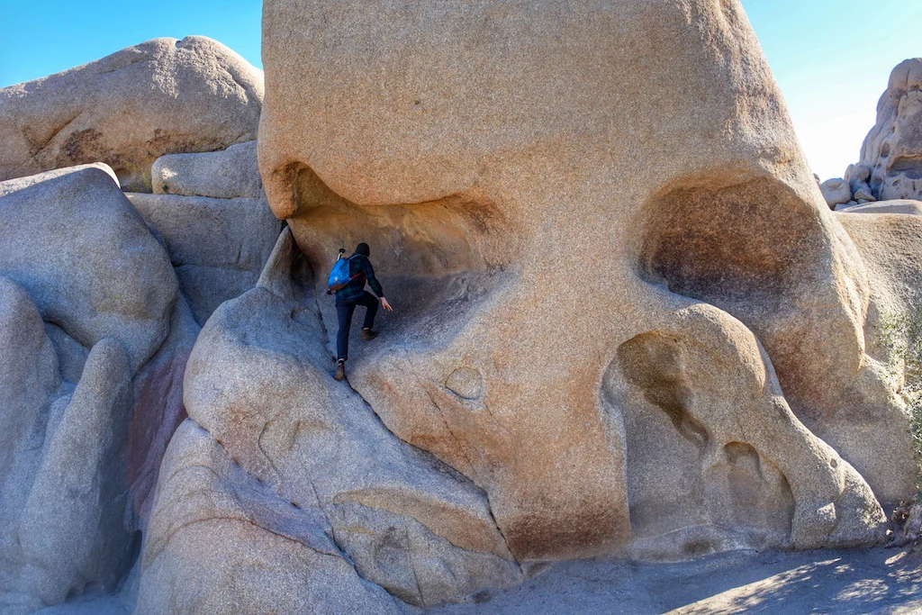 Skull Rock in Joshua Tree National Park, California.
