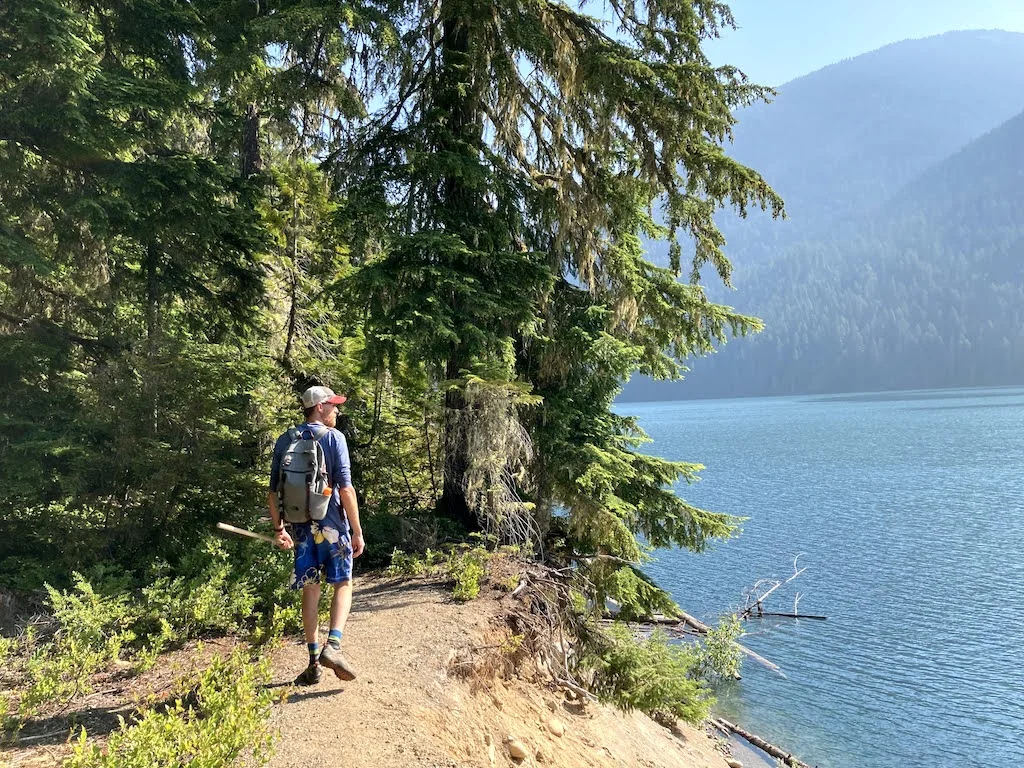 Eric meandering along the Little Kachess Trail in Washington.