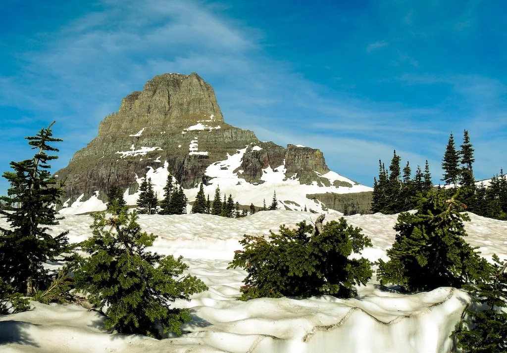 Logan Pass on Going to the Sun Road in Glacier National Park.