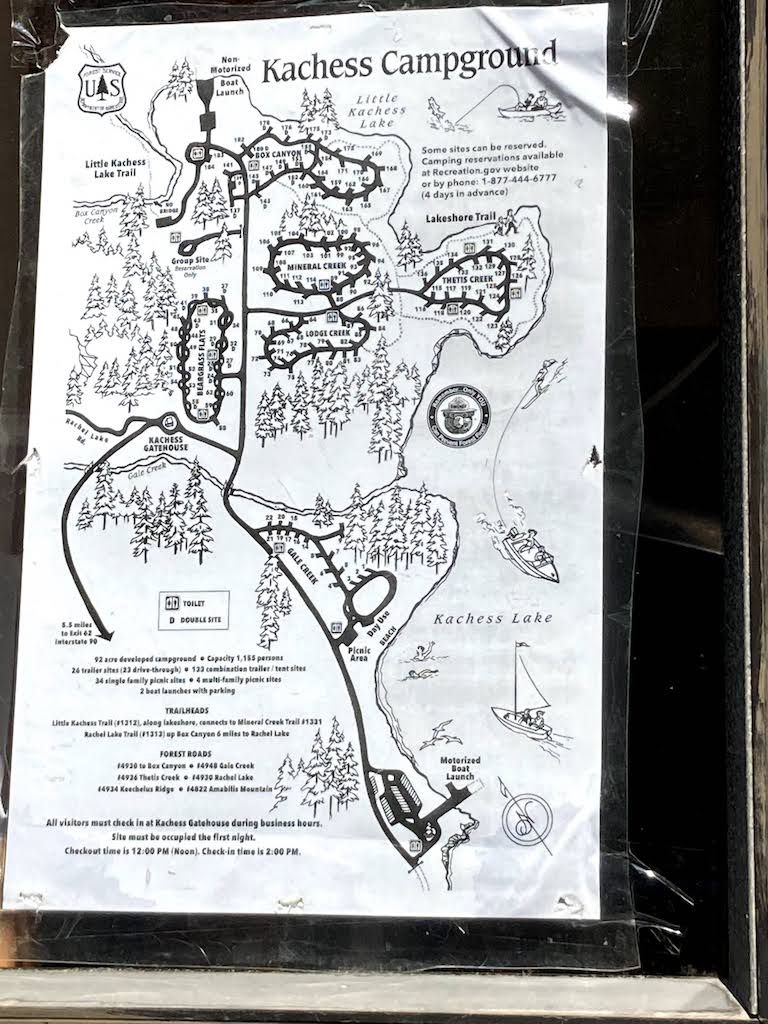 Kachess Lake Campground map.