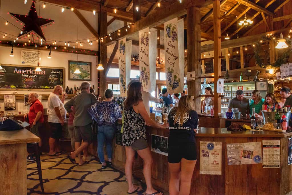 The tasting room at American Vineyards in the Finger Lakes of New York.