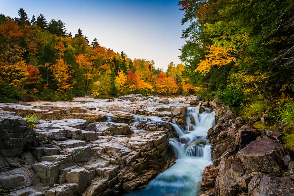 Rocky Gorge Scenic Area along the Kancamagus Highway in New Hampshire.