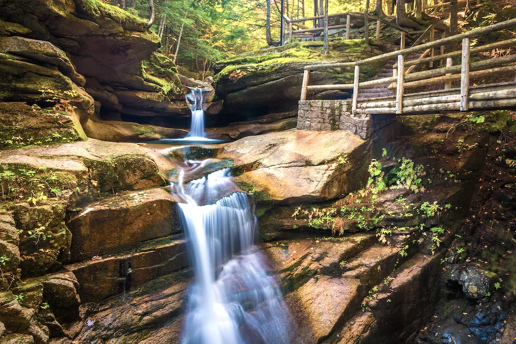 Sabbaday Falls along the Kancamagus Highway in New Hampshire.