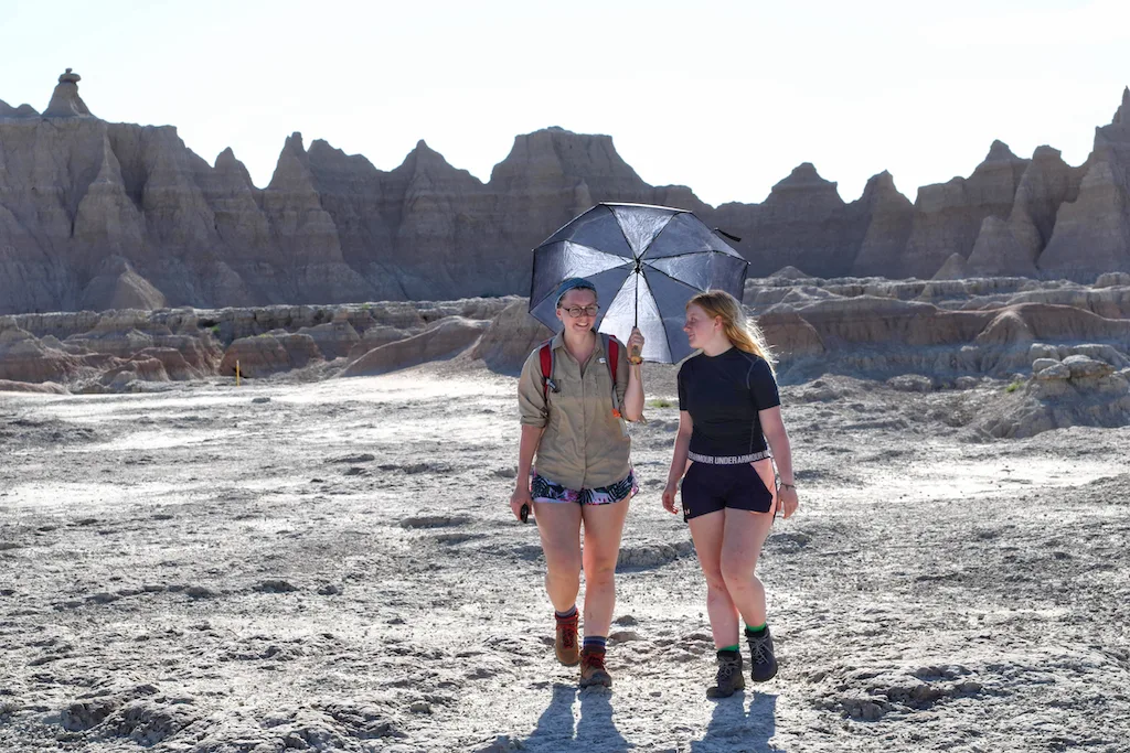 summer hiking badlands national park