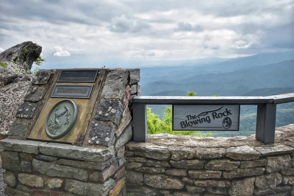 The Blowing Rock in Blowing Rock, North Carolina.
