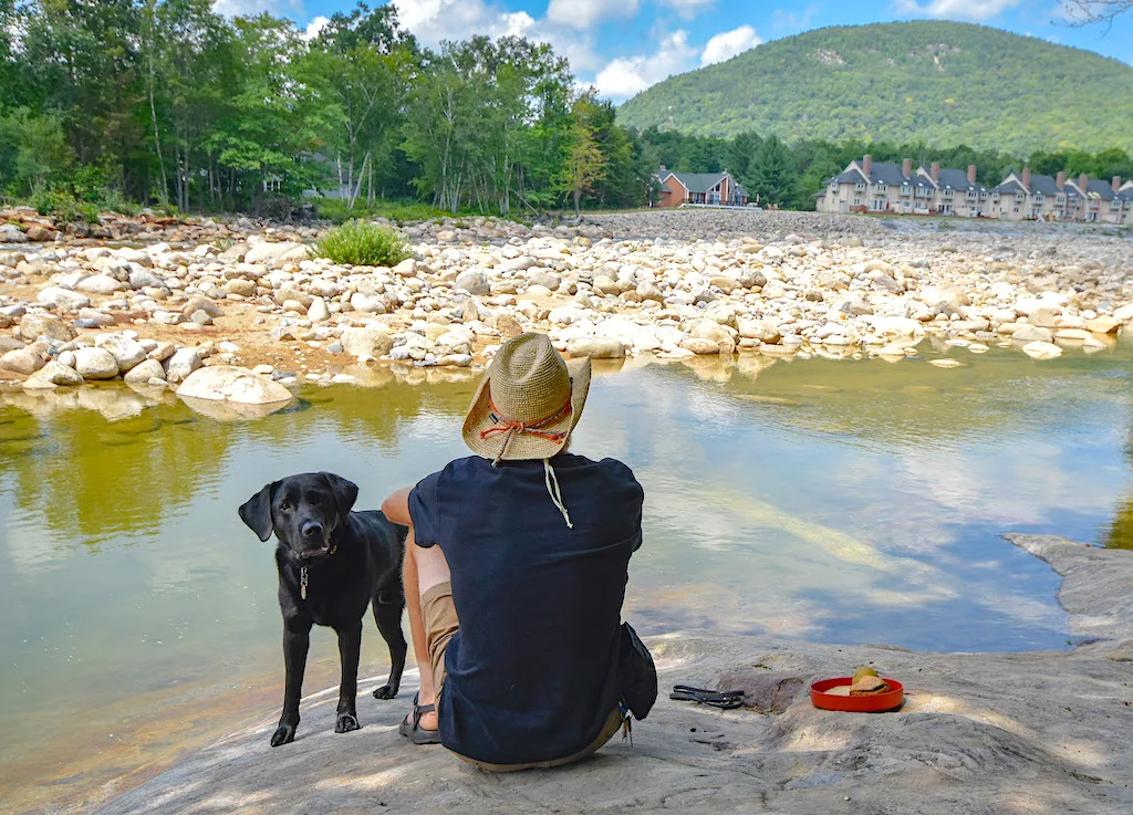 A New Hampshire swimming hole near RiverWalk Resort in Lincoln NH.