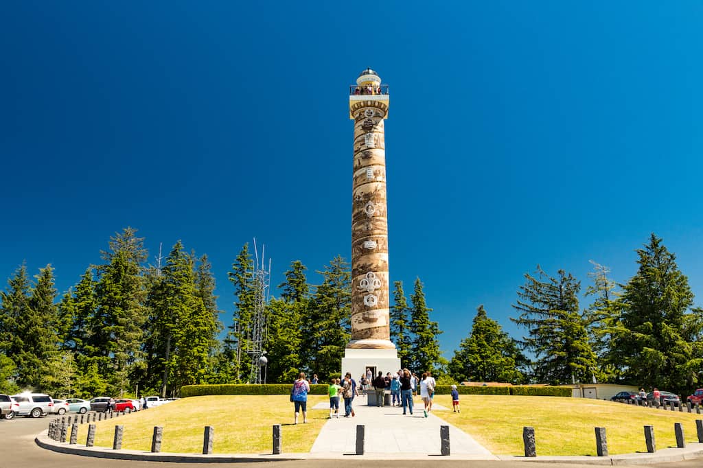 The Astoria Column in Astoria, Oregon.