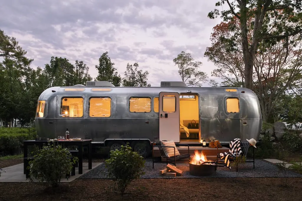 Autocamp Cape Cod Airstream Camper.