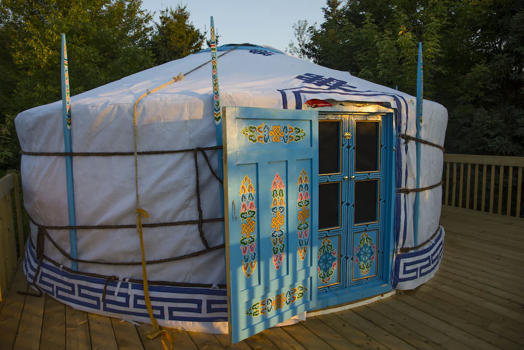 A yurt vacation rental in Cape Breton, Nova Scotia.