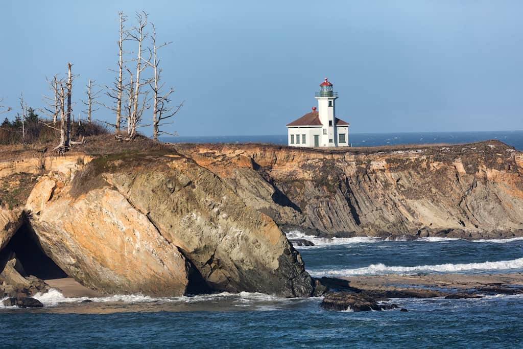 Cape Arago Lighthouse on the Oregon Coast.