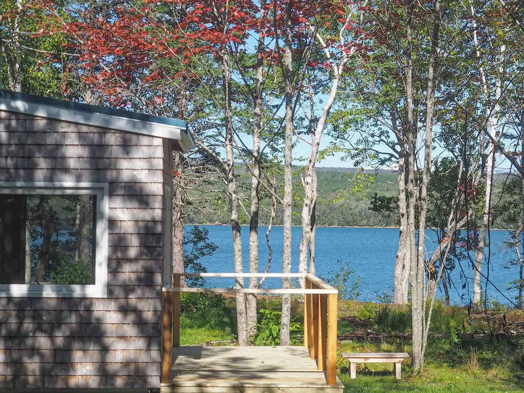 A tiny home on Lake Ainslie is a beautiful spot to go glamping in Cape Breton.