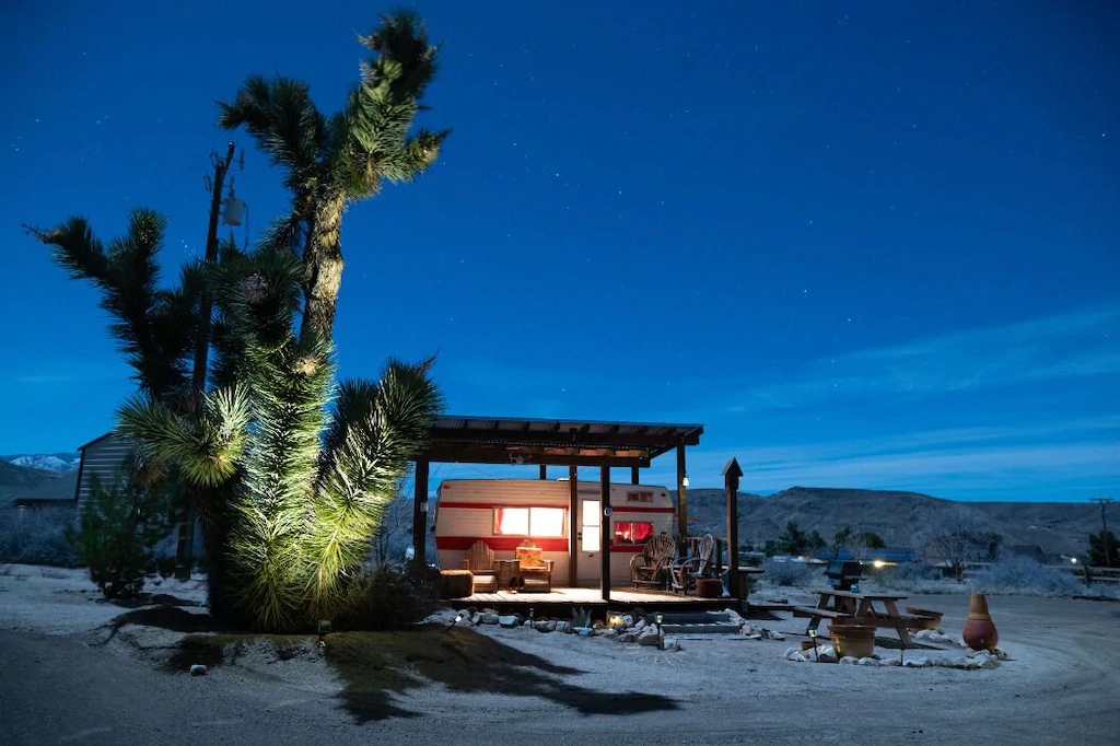 A vintage cowboy camper you can rent near Joshua Tree National Park. Photo: VRBO