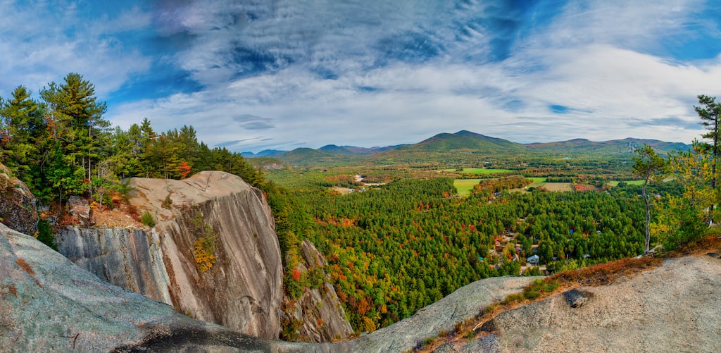View from Cathedral Ledge in Echo Lake State Park, New Hampshire.