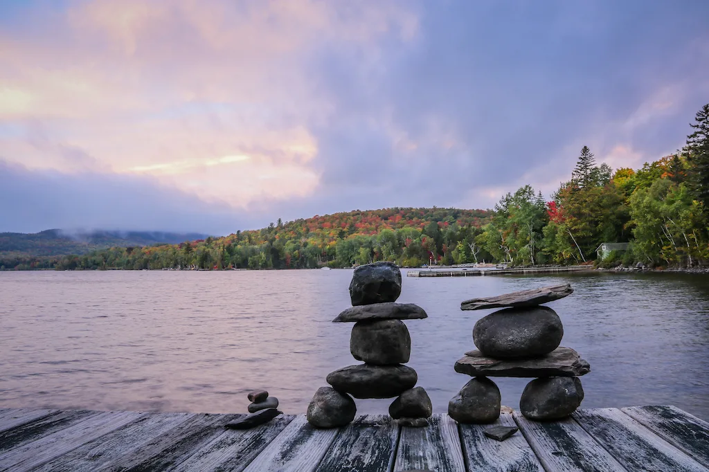 Sunset on Moosehead Lake in Maine. 