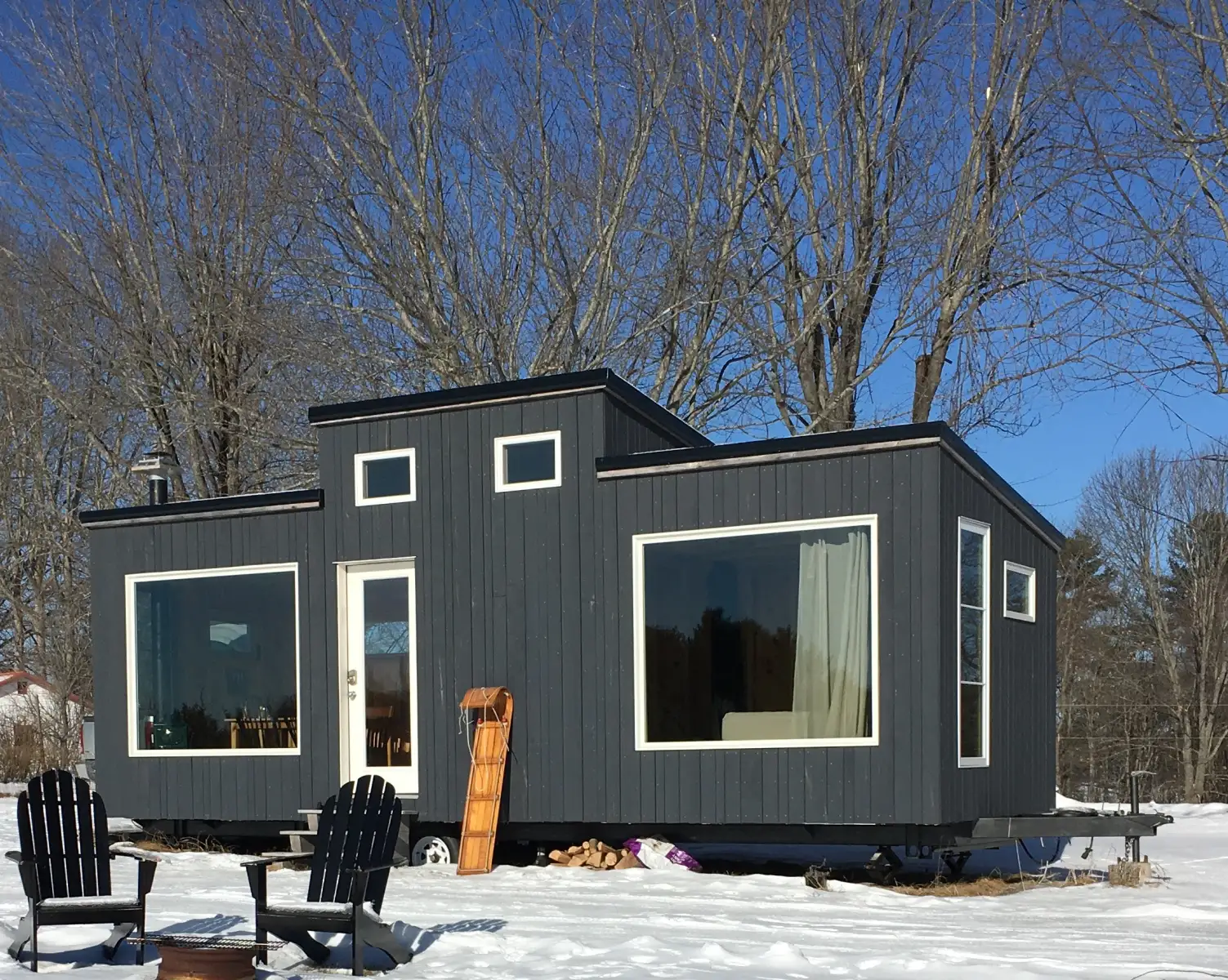 A tiny house for rent in Maine.