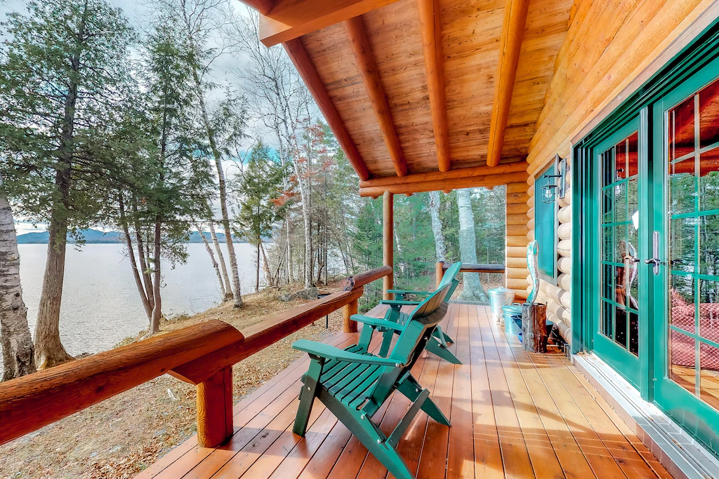 A glamping cabin in Maine.
