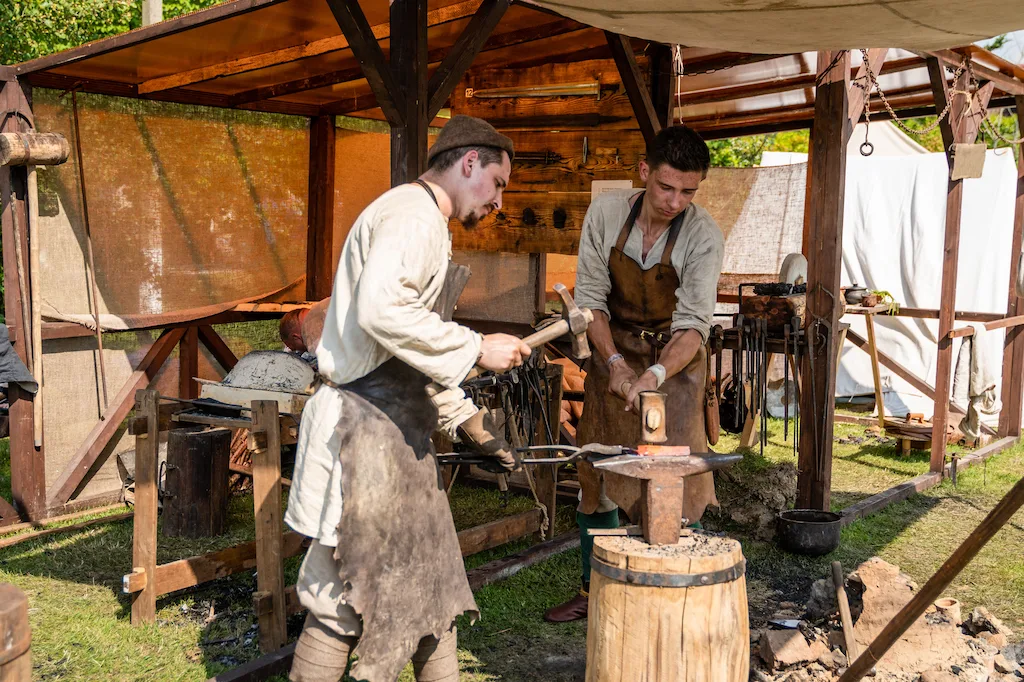 A blacksmithing demonstration at a living history museum near me. 