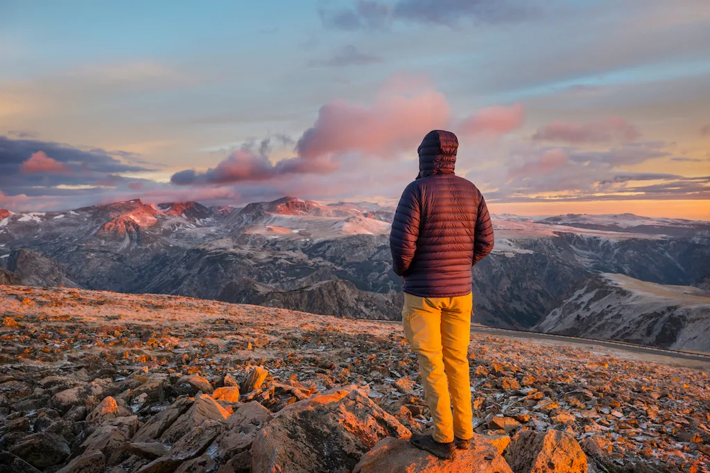 Beautiful landscape of  Beartooth Pass. Shoshone National Forest, Wyoming