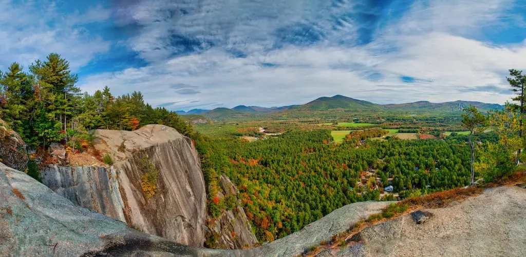 Cathedral Ledge in White Mountain National Forest in New Hampshire