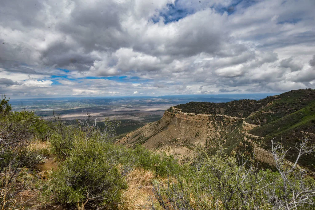 Far-reaching views from Park Point in Mesa Verde National Park, Colorado.