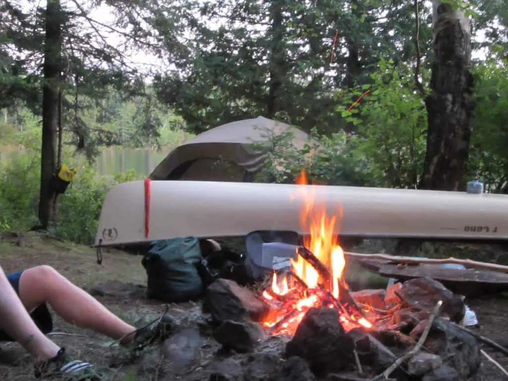 A campsite within the St. Regis Canoe Area in the Adirondacks.