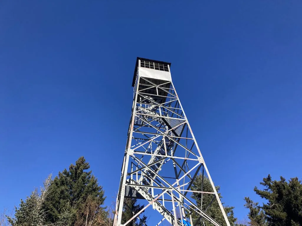 Mount Olga fire tower in Molly Stark State Park, Vermont.
