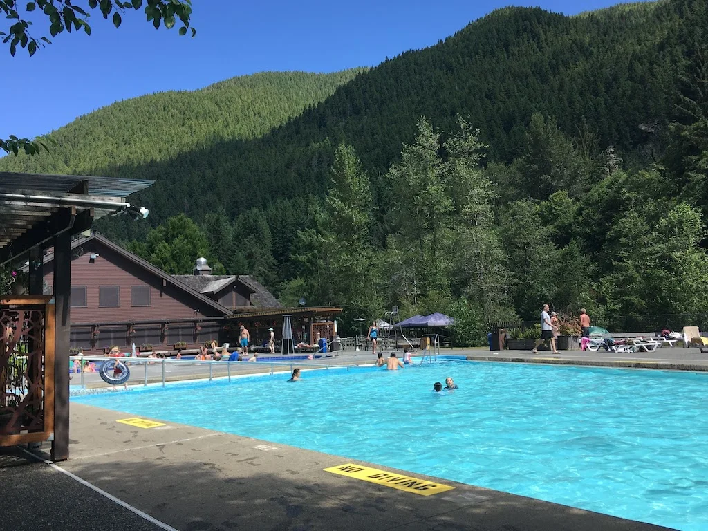 The pool at Sol Duc Hot Springs.