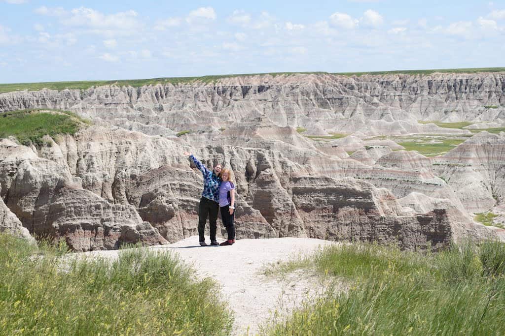 A viewpoint near Cedar Pass Campground in Badlands National Park.