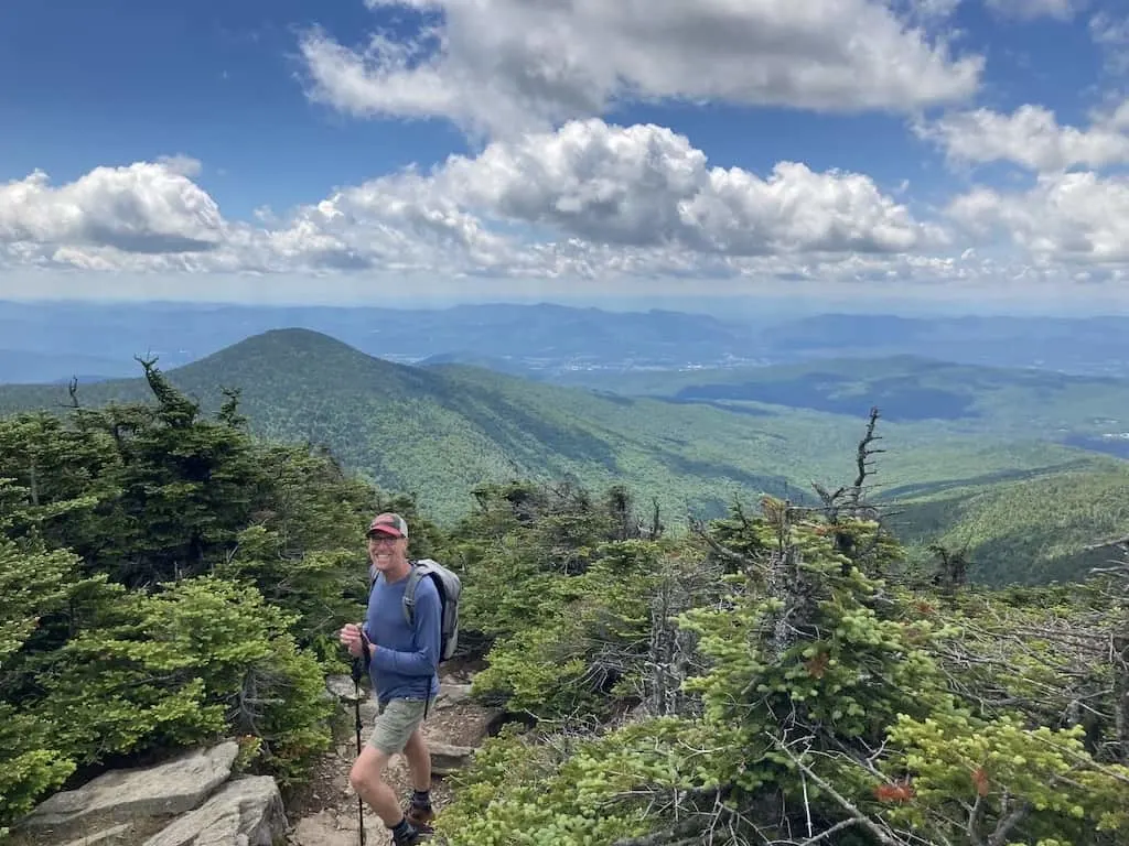 Eric hiking to the top of Killington. 