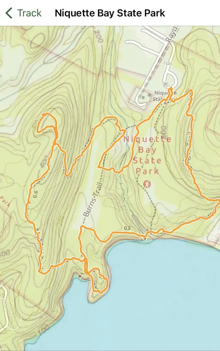 Screenshot of Gaia map app. 