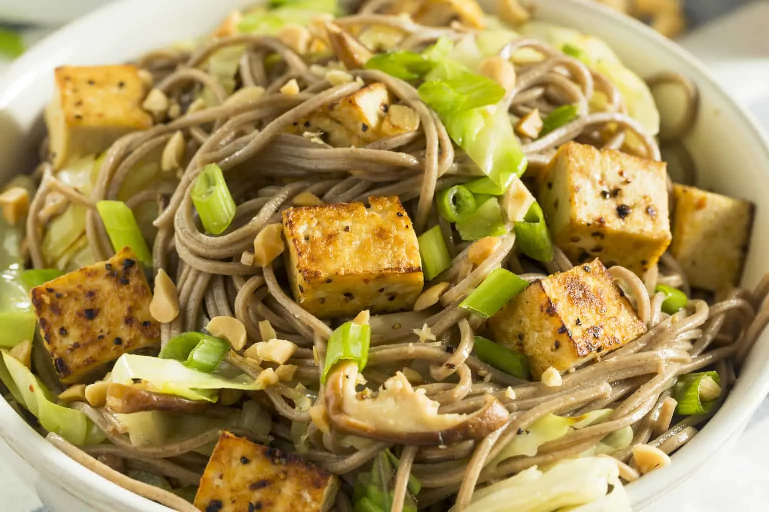 peanut noodles with tofu for camping.