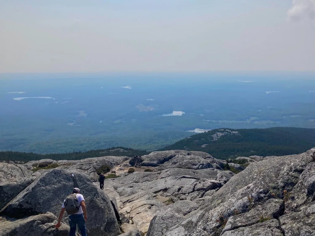 Hiking Mount Monadnock in New Hampshire.