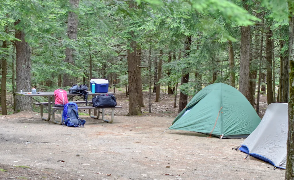 Gilson Pond Campground near Mount Monadnock. 