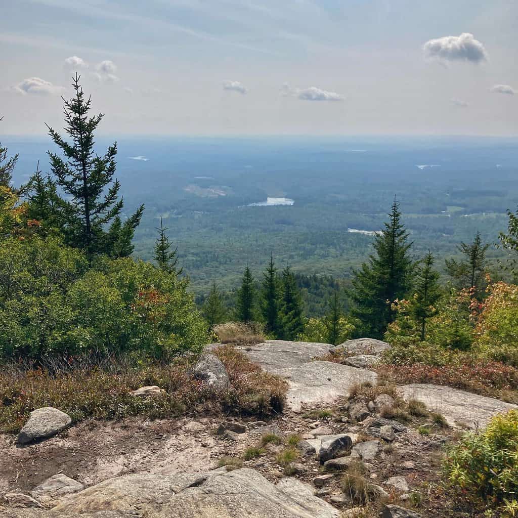 Views from the top of White Cross Trail on Mount Monadnock. 