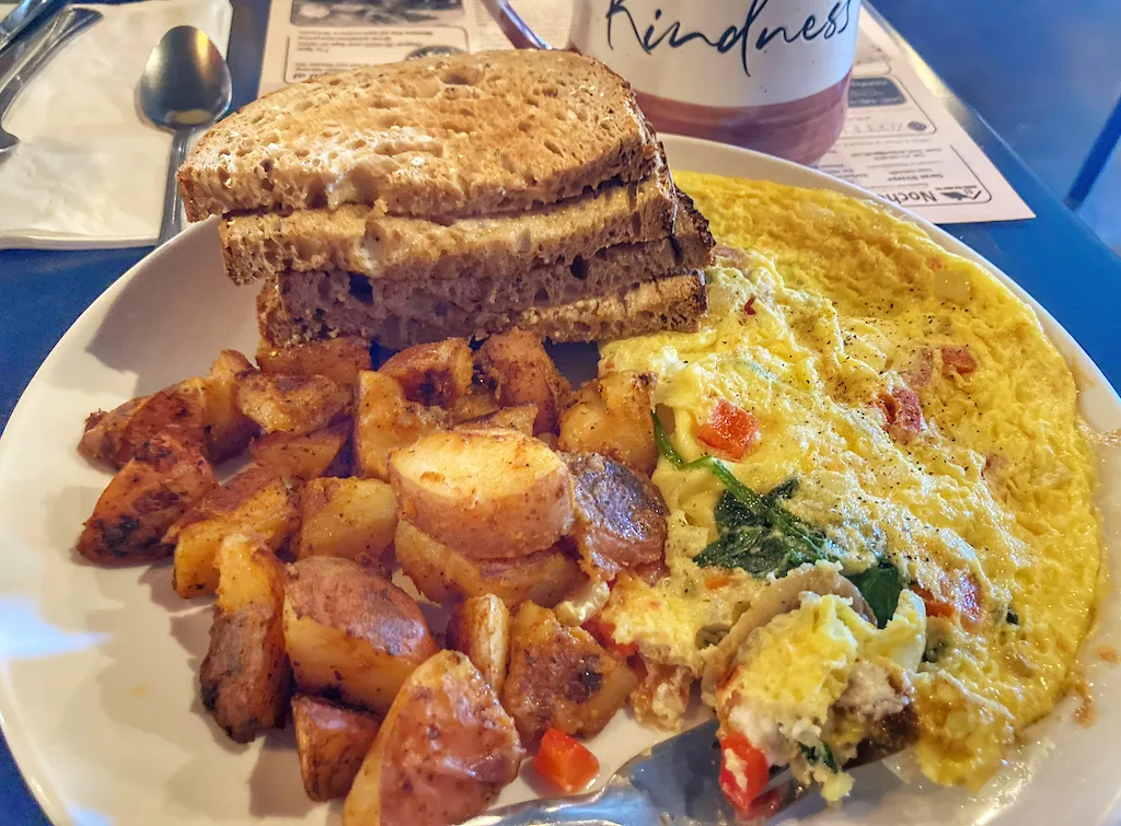  A gigantic omelet at Otto's Kitchen and Comfort in Pittsfield.