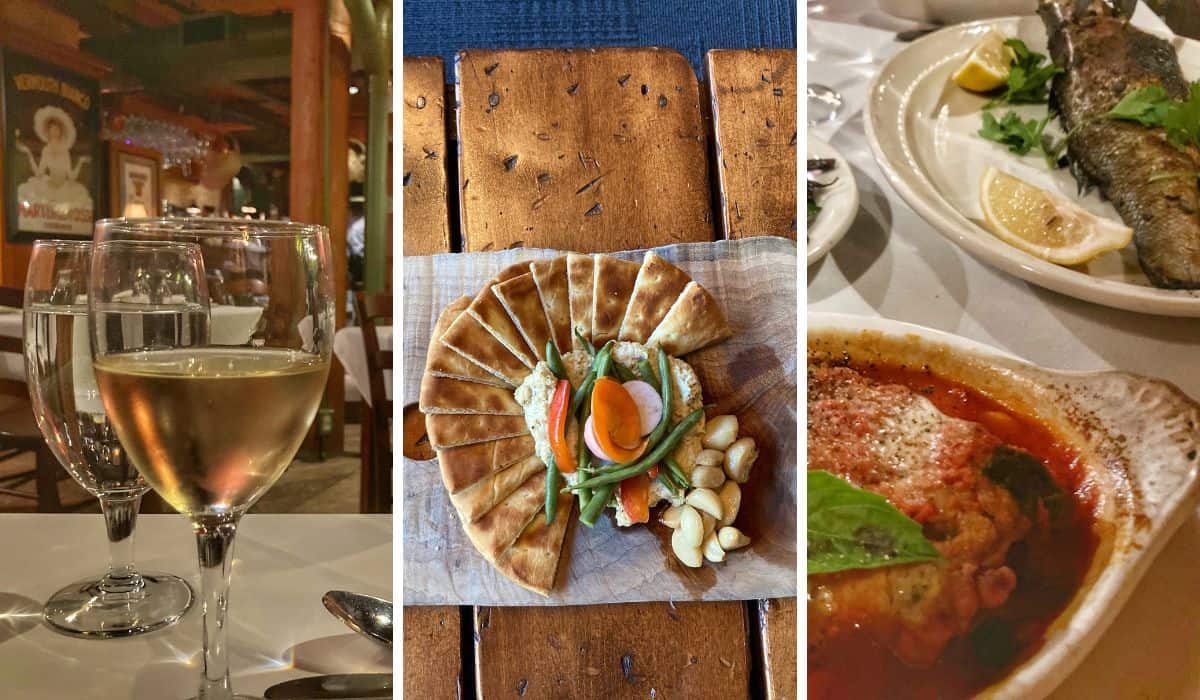A collage of meals from restaurants in Pittsfield, MA.