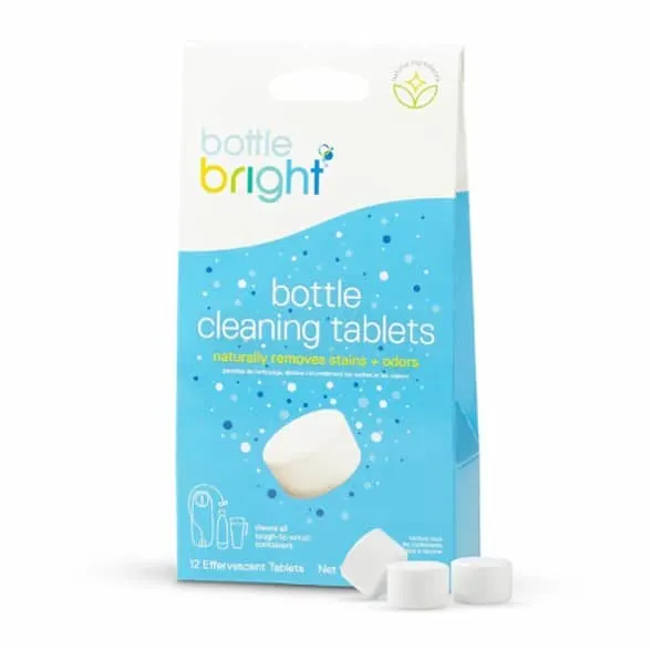 Bottle Bright cleaning tablets. 