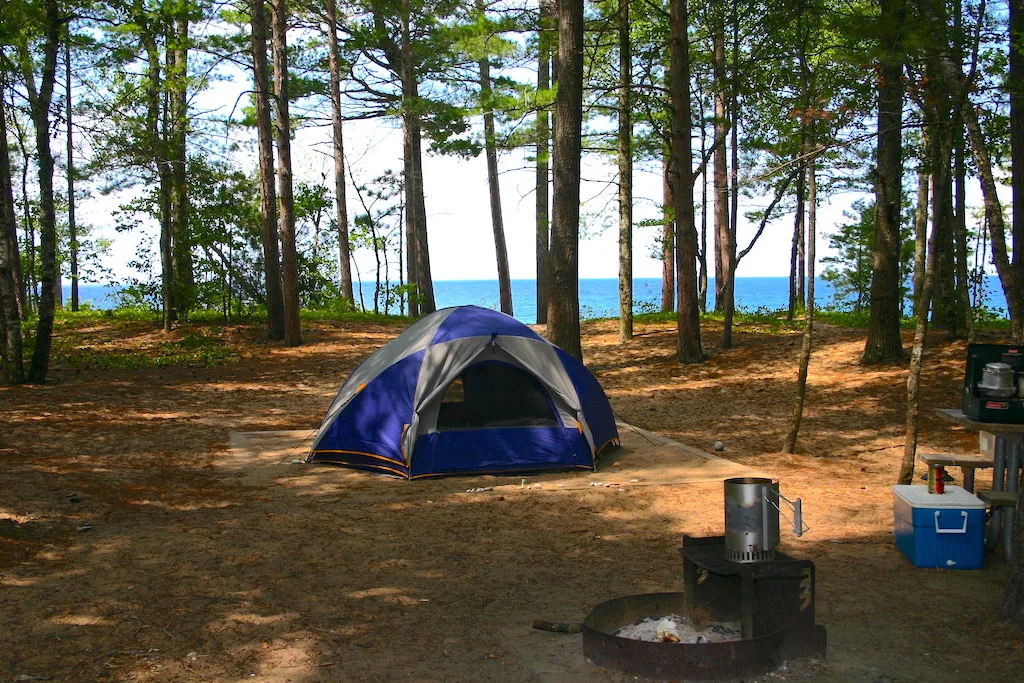 Twelvemile Campground in Pictured Rocks National Lakeshore. 