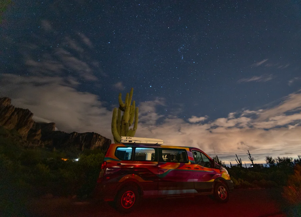 The night sky at Lost Dutchman State Park in Arizona.