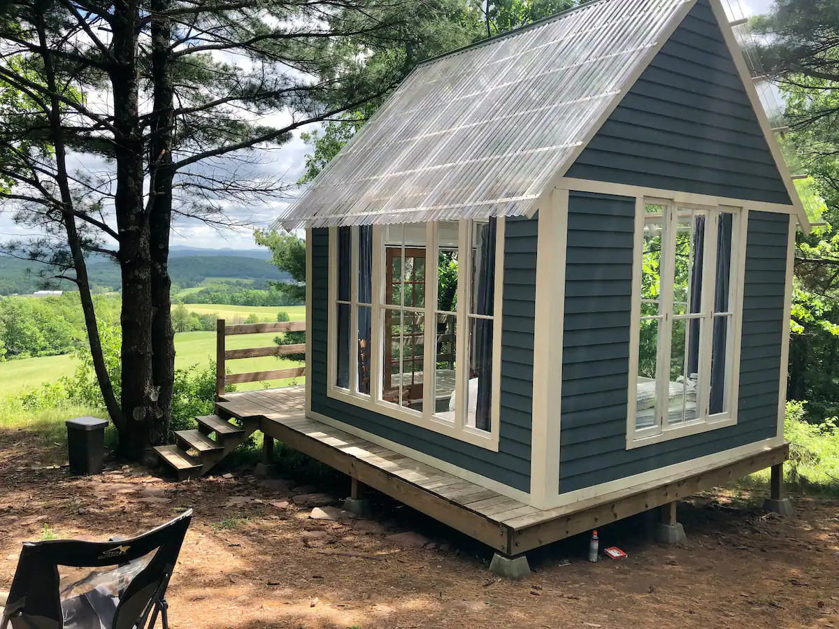 A tiny house for rent in Cambridge, New York.