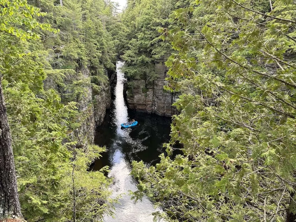 Rafting at Ausable Chasm in the Adirondacks.